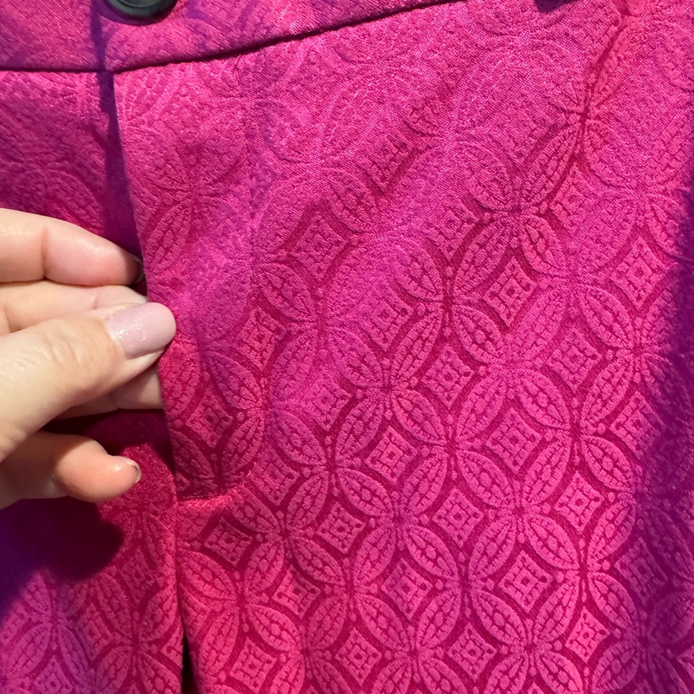 Hot pink ankle length pants